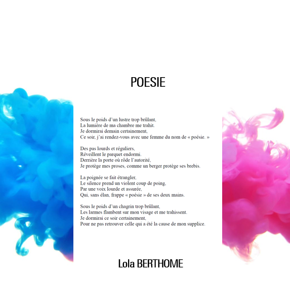 Recueil de Poésie de Lola Berthomé : Poésie